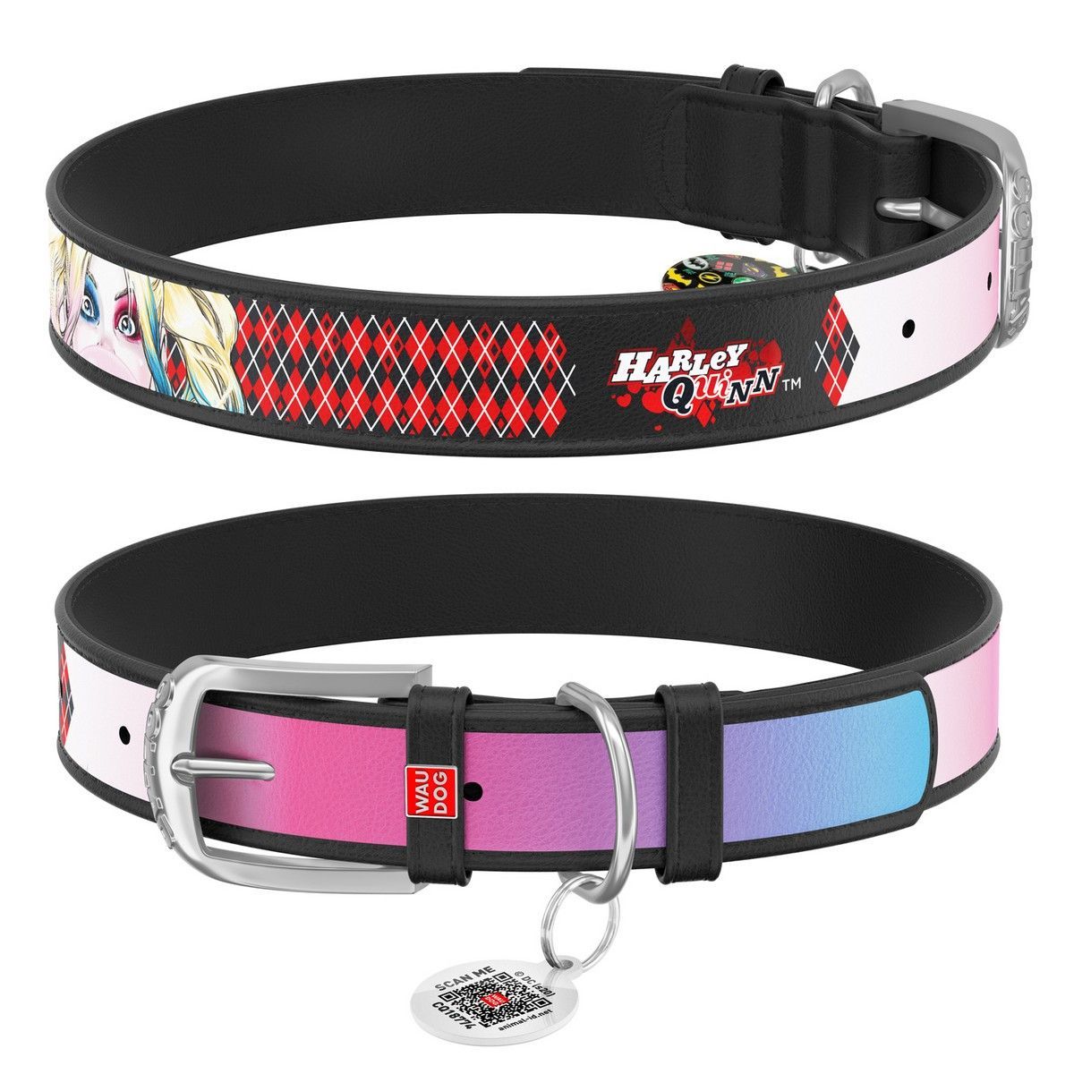 Ошейник Collar WAUDOG Design Харли Квин  35мм 44-58см фото, цены, купить