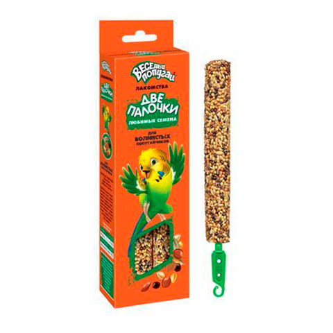 ВЕСЕЛЫЙ ПОПУГАЙ  - Палочки Любимые Семена для волнистых попугаев 2шт*35г фото, цены, купить