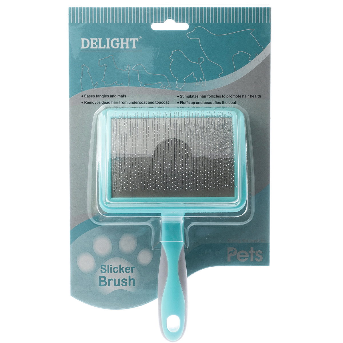 Пуходерка DeLight  AQUA пластик с каплей, большая фото, цены, купить