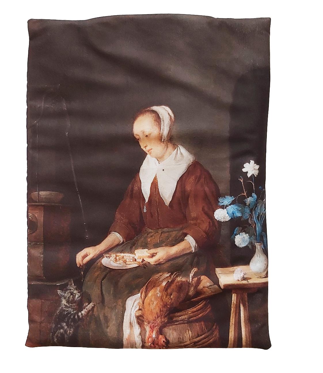 Матрас 45x32 см с валерианой Габриель Метсю-Завтрак женщины фото, цены, купить