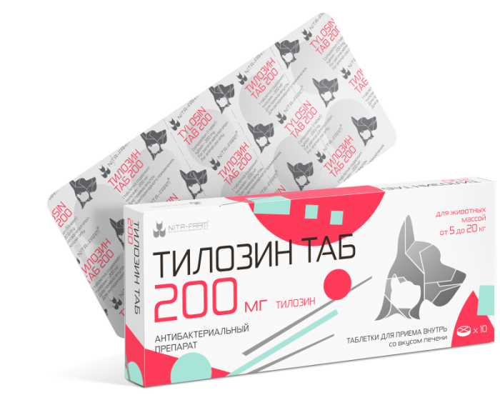 Тилозин-200 10таб  Nita-Farm фото, цены, купить