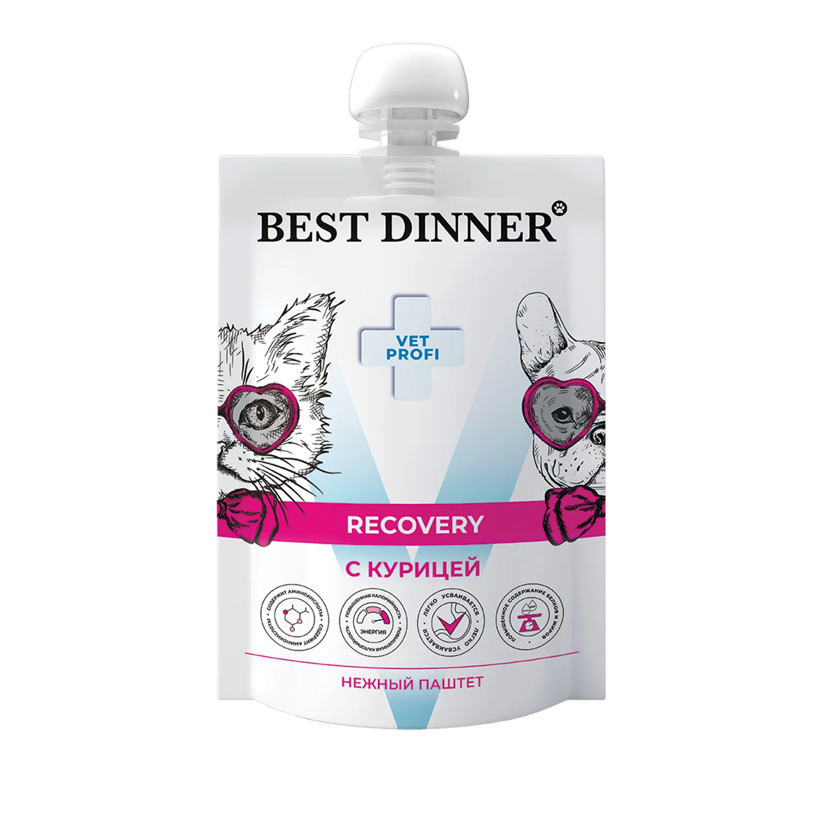 Best Dinner VET PROFI Recovery в период востановления для собак и кошек, пауч 85г фото, цены, купить