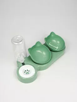 Миска с автопоилкой двойная Зеленая ТРB01-5 фото, цены, купить