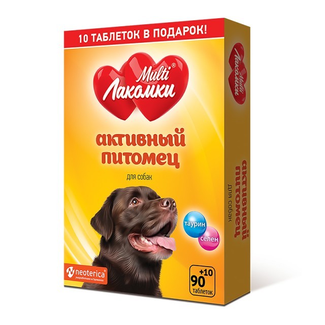 MULTI Лакомки "Активный питомец" витамины для собак 100шт фото, цены, купить