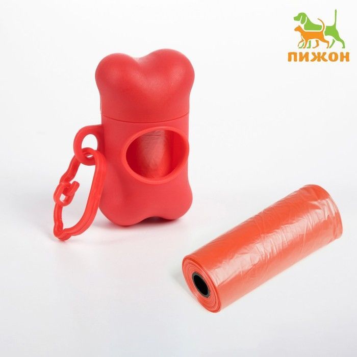 Контейнер-косточка с мешками для уборки (рулон 15 пакетов 29*21см) фото, цены, купить