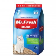 Mr. Fresh Smart древесный комкующийся наполнитель для длинношерстных кошек 18л/8,8кг фото, цены, купить