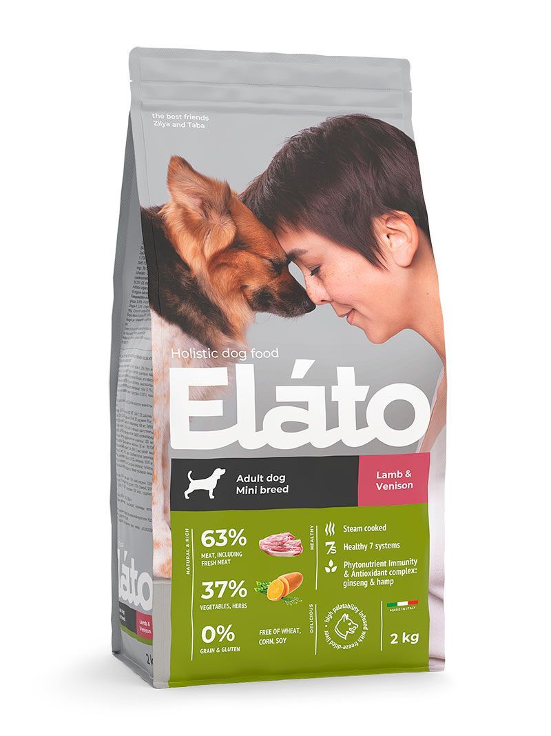 ELATO Holistic с ягненком и олениной для мелких пород собак 2кг фото, цены, купить