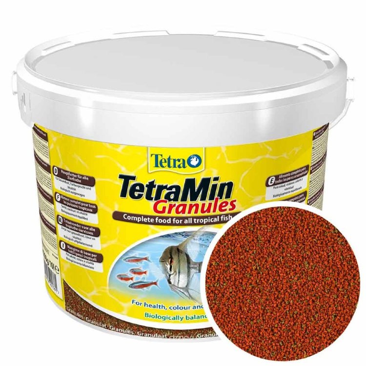 Tetra MIN (гранулы) 10 л для всех видов аквариумных  рыб фото, цены, купить