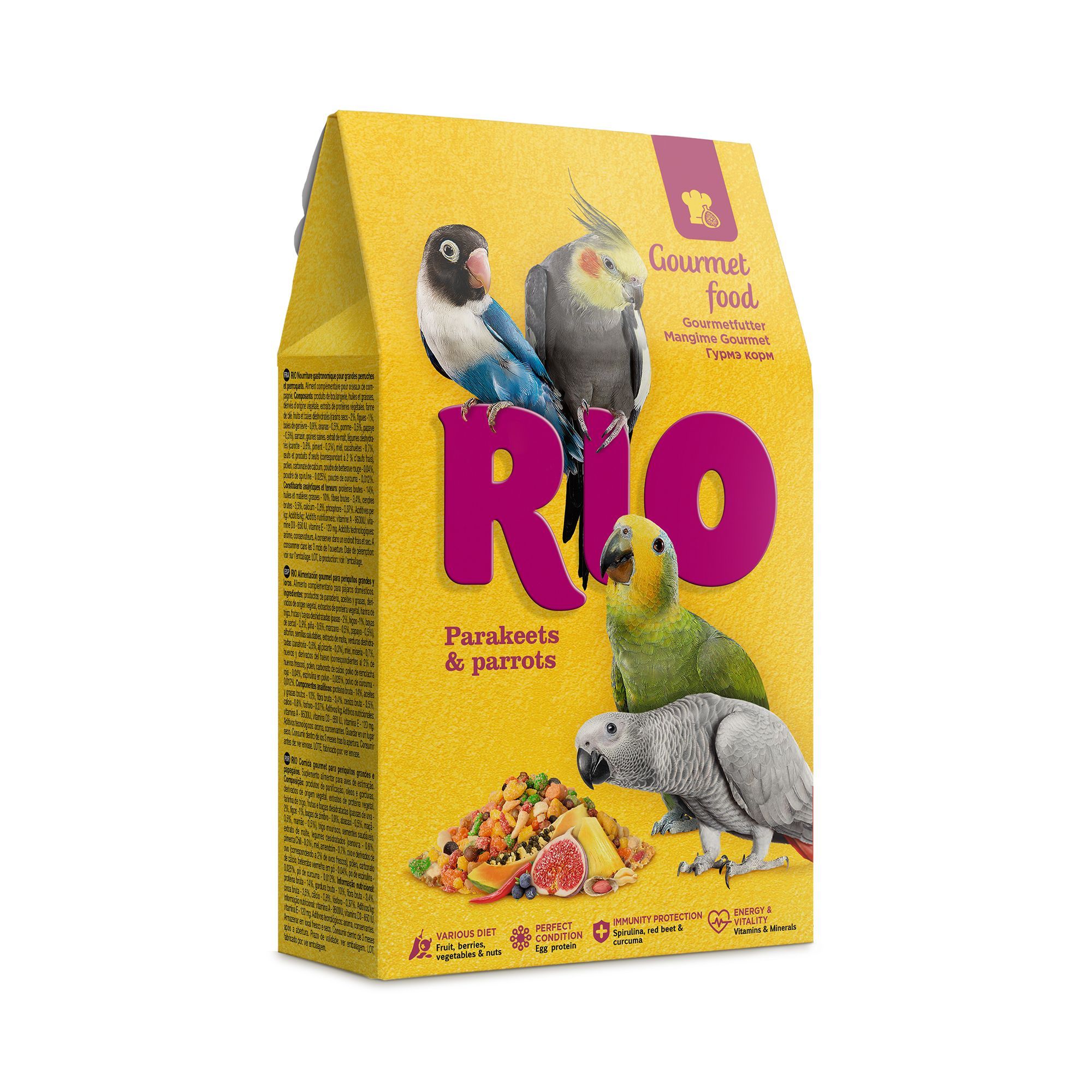 RIO Гурмэ корм для средних и крупных попугаев 250г фото, цены, купить