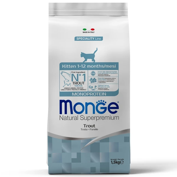 Monge Speciality Line Monoprotein сухой для котят и беременных кошек, из форели 1,5 кг фото, цены, купить