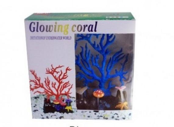 Светящийся коралл, синий 16,5*16,5см. фото, цены, купить