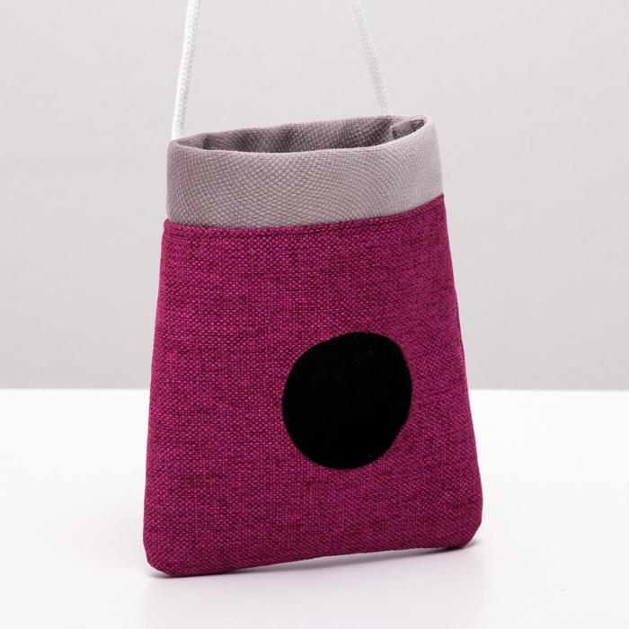 Подвесной карман для грызунов с окошком, мебельная ткань микс цветов 10*15 см фото