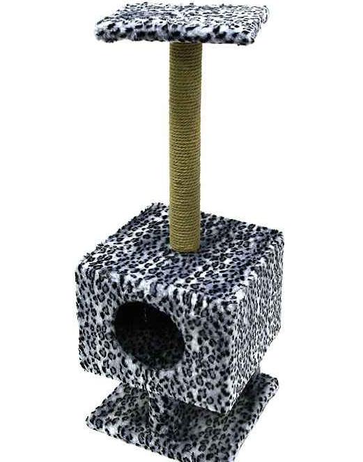 Пушок когтеточка домик квадратный с дряпкой на подставке для кошек