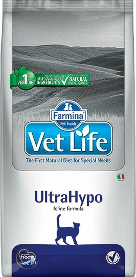 Farmina VetLife UltraHypo для кошек при пищевой аллергии 2 кг фото, цены, купить