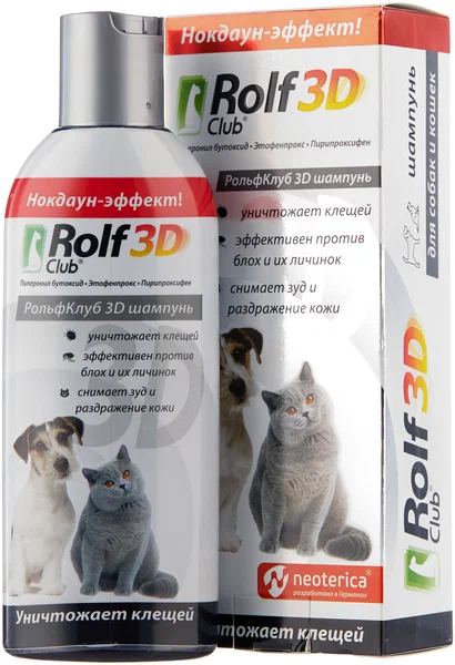 Шампунь Rolf Club от клещей и блох для кошек и собак, 200 мл фото, цены, купить