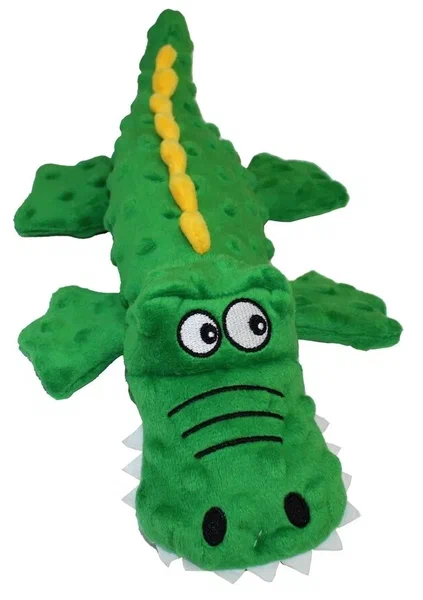 №1 Игрушка для собак Крокодил зеленый с пищалкой, текстиль, 37х19х8см,  фото, цены, купить
