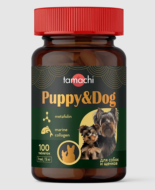Tamachi Puppy&Dog витаминно-минеральный комплекс 100таб для щенков и мелких собак фото Tamachi Puppy&Dog витаминно-минеральный комплекс 100таб для щенков и мелких собак фото, цены, купить