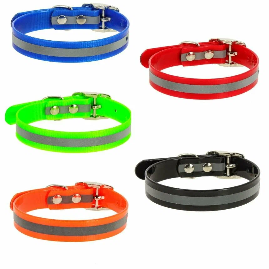 Ошейник Каскад, биотановый 20мм 30-40см с светоотраж.полосой фото, цены, купить