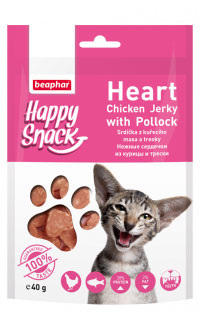 Beaphar Happy Snack Сердечки из Курицы и Трески 40г фото, цены, купить