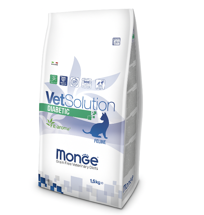 Monge VetSolution Diabetic Диабетик сухой для кошек при сахарном диабете 1,5 кг фото, цены, купить
