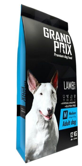 GRAND PRIX ADULT Medium с ягненком  для средних пород собак 12кг фото, цены, купить