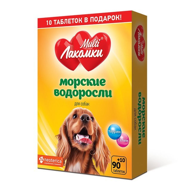 MULTI Лакомки "Морские Водоросли" витамины для собак 100шт фото, цены, купить