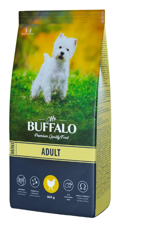 Mr.Buffalo ADULT MINI с курицей для собак мелких пород 800 г фото, цены, купить