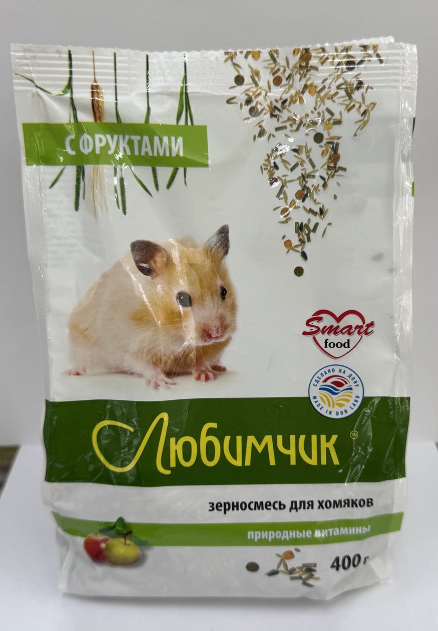 Любимчик Корм для хомяков Фрукты 400г (в пленке)  фото, цены, купить