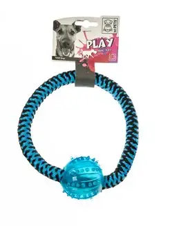 M-Pets игрушка для собак из каната TWIST Ring 19см синяя фото, цены, купить
