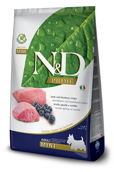 Farmina N&D Mini Lamb&Blueberry ягненок, черника для мини пород 800г фото, цены, купить