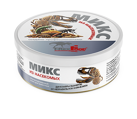 Корм Консервированный Микс из насекомых 40г T-RexFood фото, цены, купить