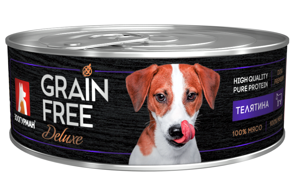 Зоогурман консервы GRAIN FREE 100г с телятиной для собак фото, цены, купить