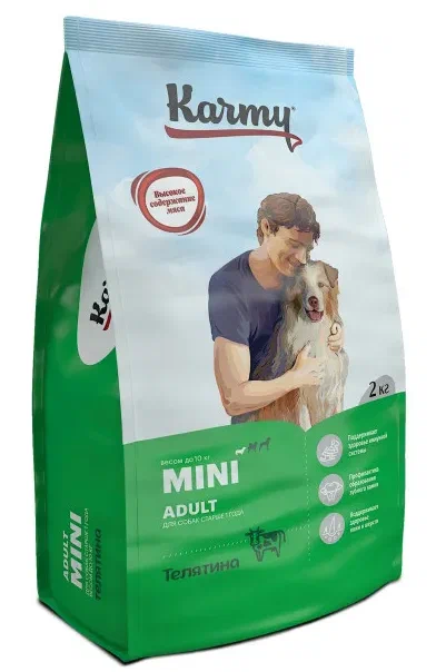 KARMY Mini Adult с телятиной для мини пород собак 2кг фото, цены, купить
