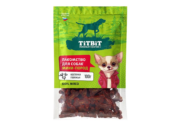 TiTBiT Косточки говяжьи для собак мини пород 100г фото, цены, купить