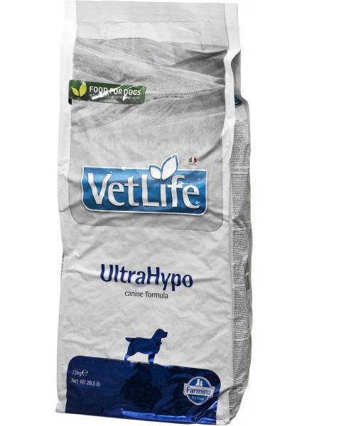 Farmina VetLife UltraHypo для взрослых собак всех пород с пищевой аллергией 12кг фото, цены, купить