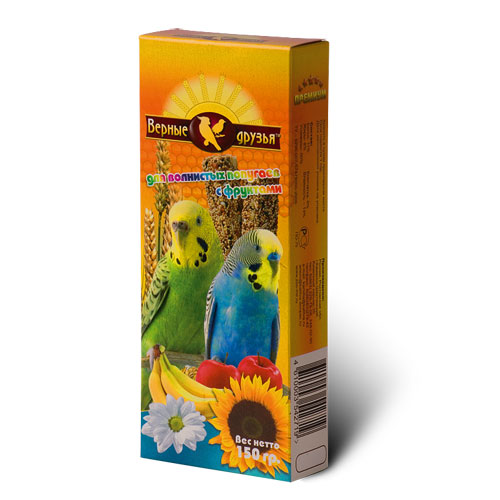Верные Друзья палочки для попугаев с фруктами 150г фото, цены, купить