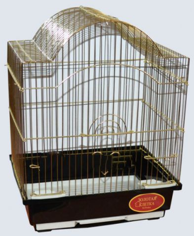 Золотая Клетка для птиц Малая Фигурная крыша Золото  фото, цены, купить