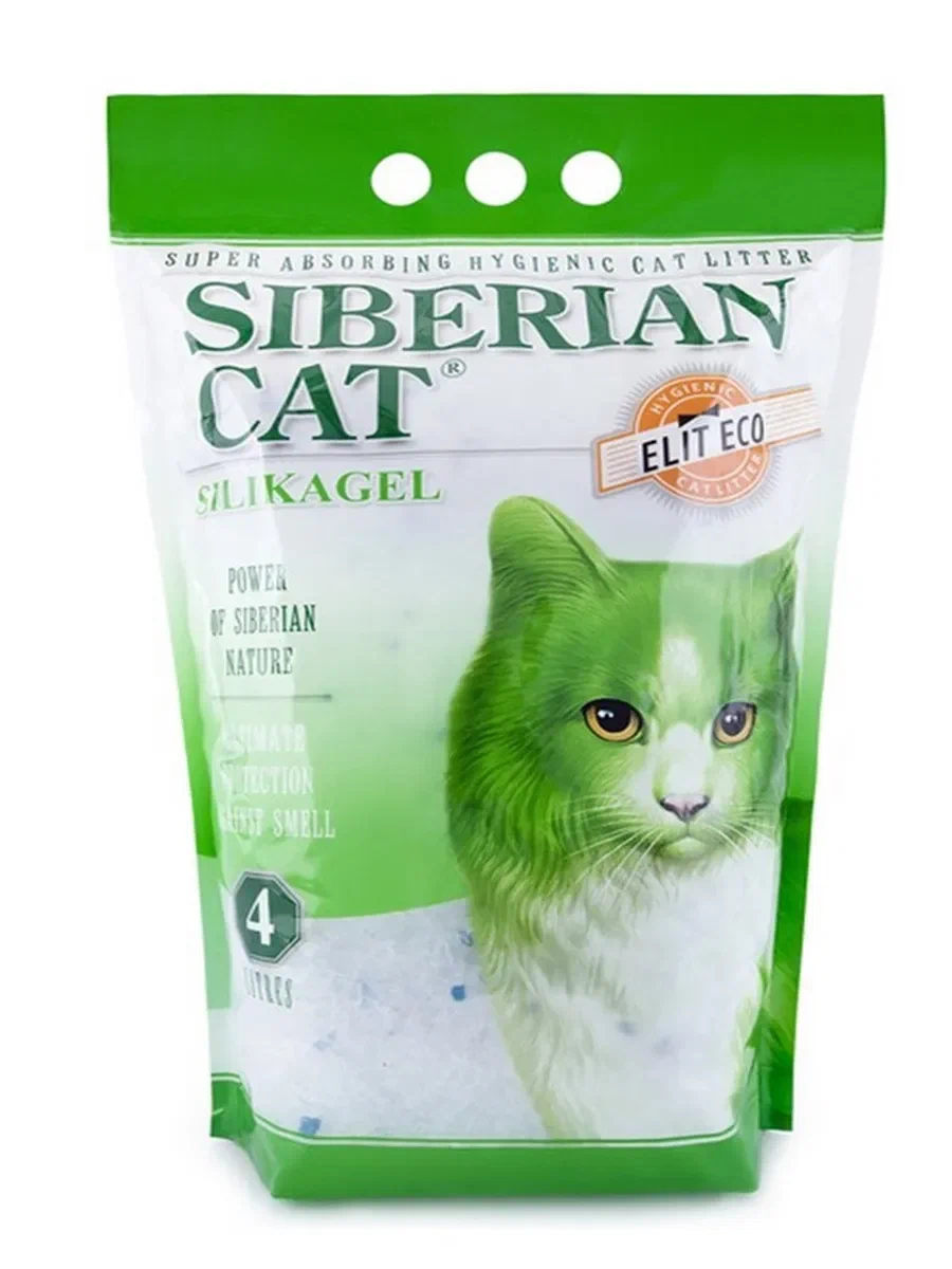Наполнитель Сибирская Кошка "Elit Eco" 4л силикагелевый  фото, цены, купить