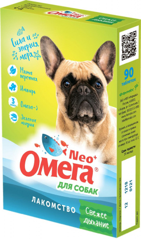 ОМЕГА NEO+  витамины 90шт мята и имбирь Свежее Дыхание для собак фото, цены, купить