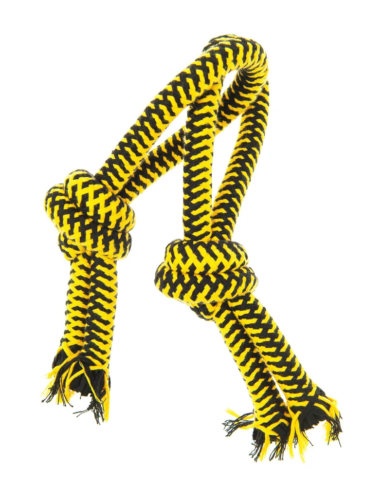 M-Pets игрушка для собак из каната TWIST Eight 49см желтая фото, цены, купить