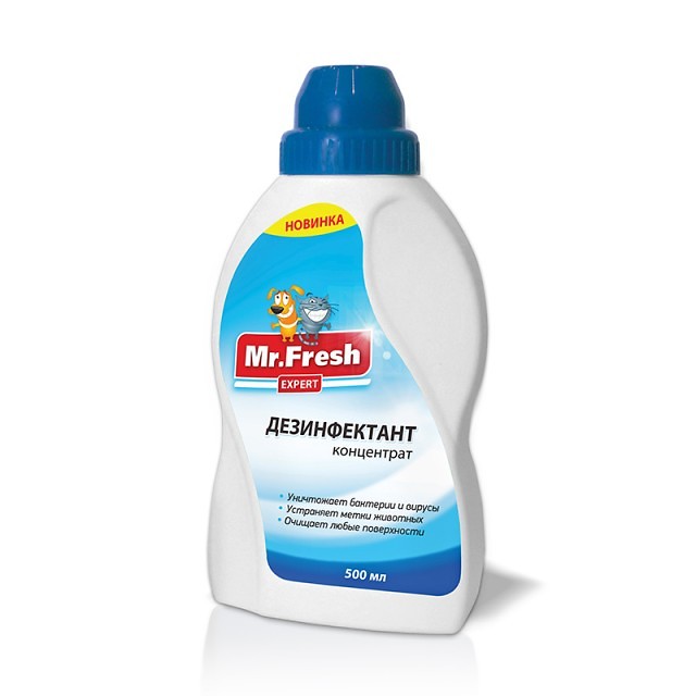 Дезинфектант-концентрат Mr.Fresh Expert, для уборки помещений, дезинфекции предметов обихода, 500 мл фото, цены, купить
