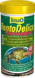 Tetra корм ReptoDelica Grasshopers 250мл - кузнечики - лакомство для водных черепах фото, цены, купить