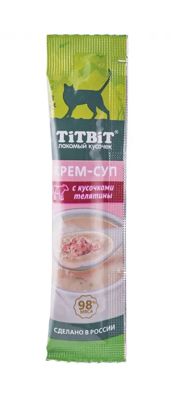 TiTBiT Крем-суп с кусочками телятины 16шт по 10г фото, цены, купить
