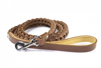 Поводок Collar кожа 25мм 122см круглое плетение фото, цены, купить