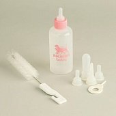 Набор для вскармливания "Пижон" бутылочка 60 мл, 4 соска и ершик розовый фото, цены, купить