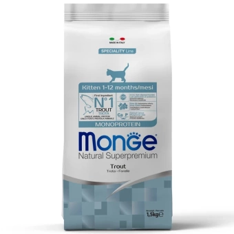 Monge Speciality Line Monoprotein сухой для котят и беременных кошек, из форели 1,5 кг фото, цены, купить