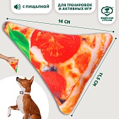Игрушка для собак с пищалкой «Пицца» из текстиля, 11,5 х 14 см  фото, цены, купить