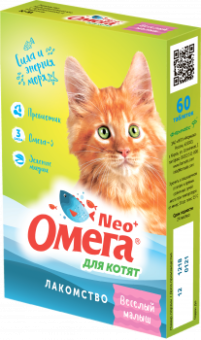 ОМЕГА NEO+ Витамины Веселый Малыш для котят 60шт фото, цены, купить