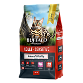 Mr.Buffalo ADULT SENSITIVE с индейкой  для кошек с чувствительным пищеварением 10кг фото, цены, купить