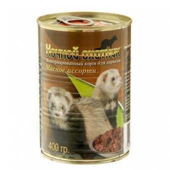Ночной Охотник 400г корм для хорька мясное ассорти  фото, цены, купить
